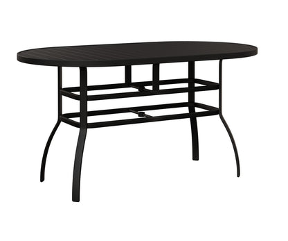 Berlin Gardens Murphy 76″ Oblong Bar Table — Matte Black