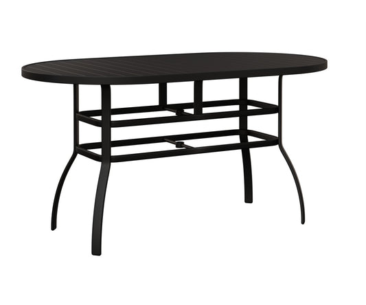 Berlin Gardens Murphy 76″ Oblong Bar Table — Matte Black