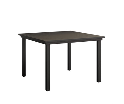 Berlin Gardens Vida 44″ Square Aluminum Dining Table — Matte Black