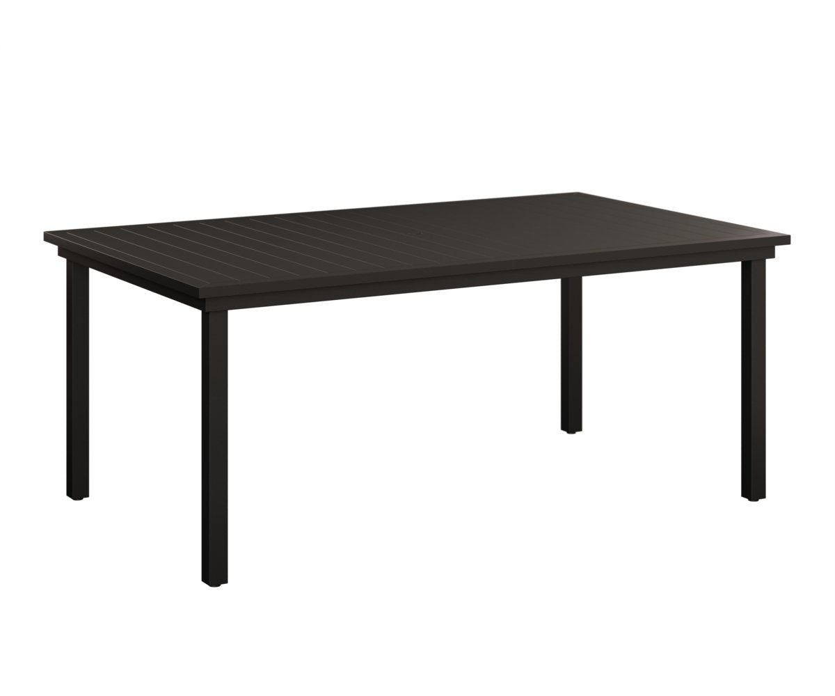 Berlin Gardens Vida 73″ Aluminum Dining Table — Matte Black