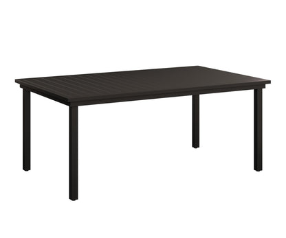 Berlin Gardens Vida 73″ Aluminum Dining Table — Matte Black