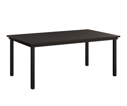 Berlin Gardens Vida 73″ Aluminum Dining Table — Matte Black