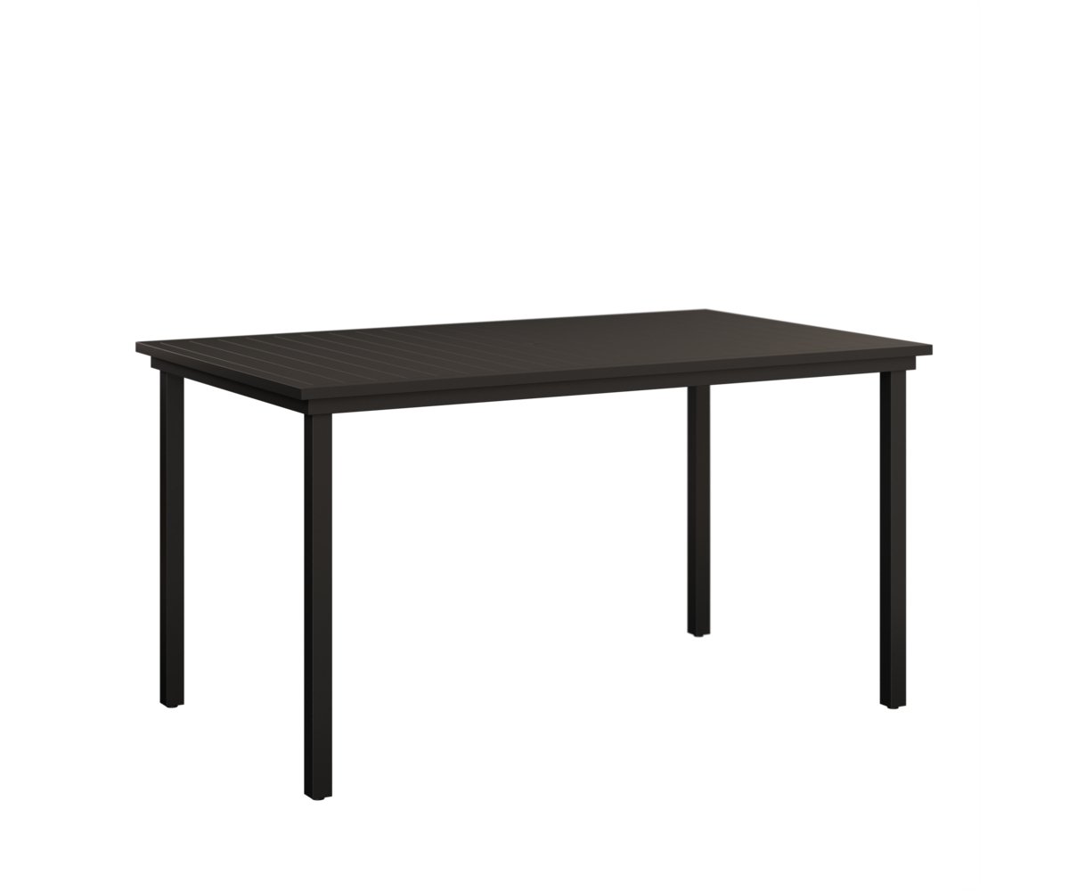 Berlin Gardens Vida 73″ Aluminum Bar Table — Matte Black