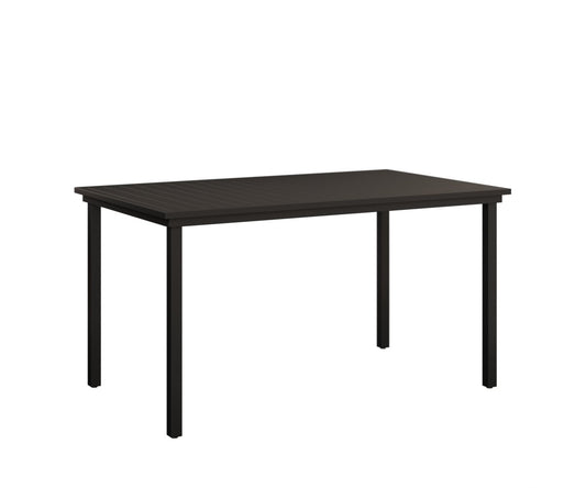 Berlin Gardens Vida 73″ Aluminum Bar Table — Matte Black