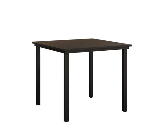 Berlin Gardens Vida 44″ Square Aluminum Bar Table — Matte Black