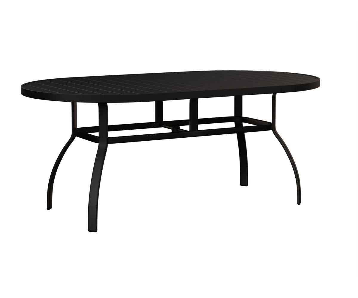 Berlin Gardens Murphy 76″ Oblong Dining Table — Matte Black