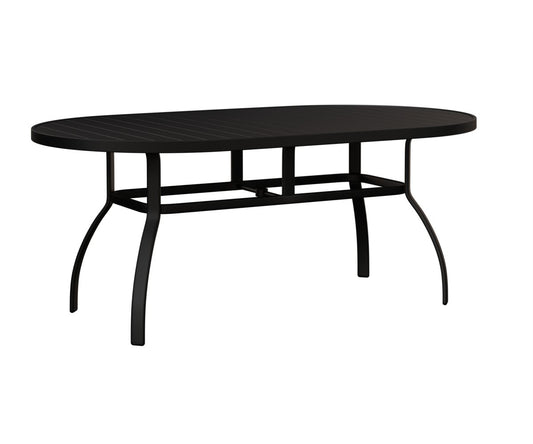 Berlin Gardens Murphy 76″ Oblong Dining Table — Matte Black