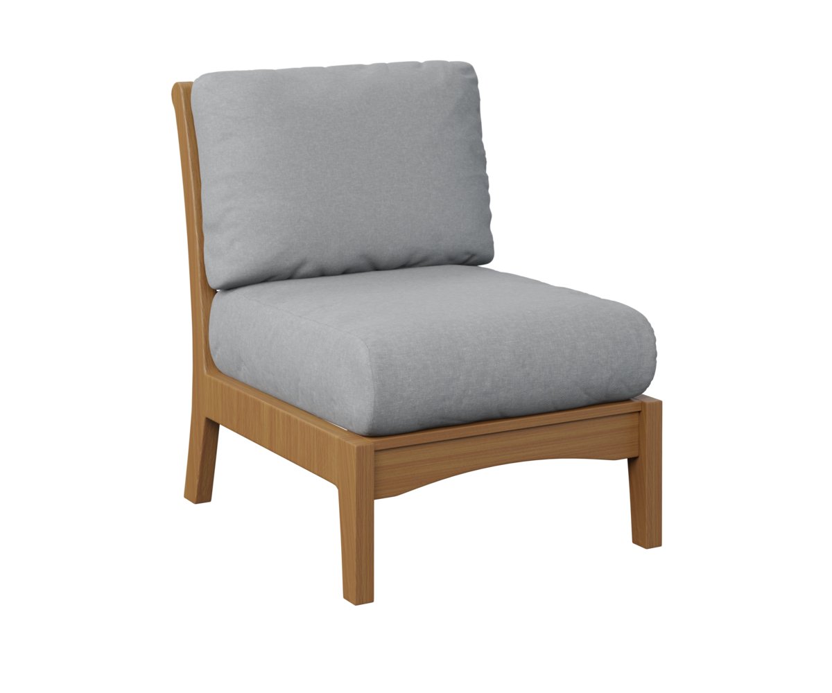 Berlin Gardens Classic Terrace Center Armless Chair in Natural Teak