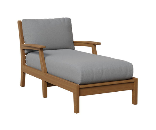 Berlin Gardens Classic Terrace Chaise Lounge in Natural Teak