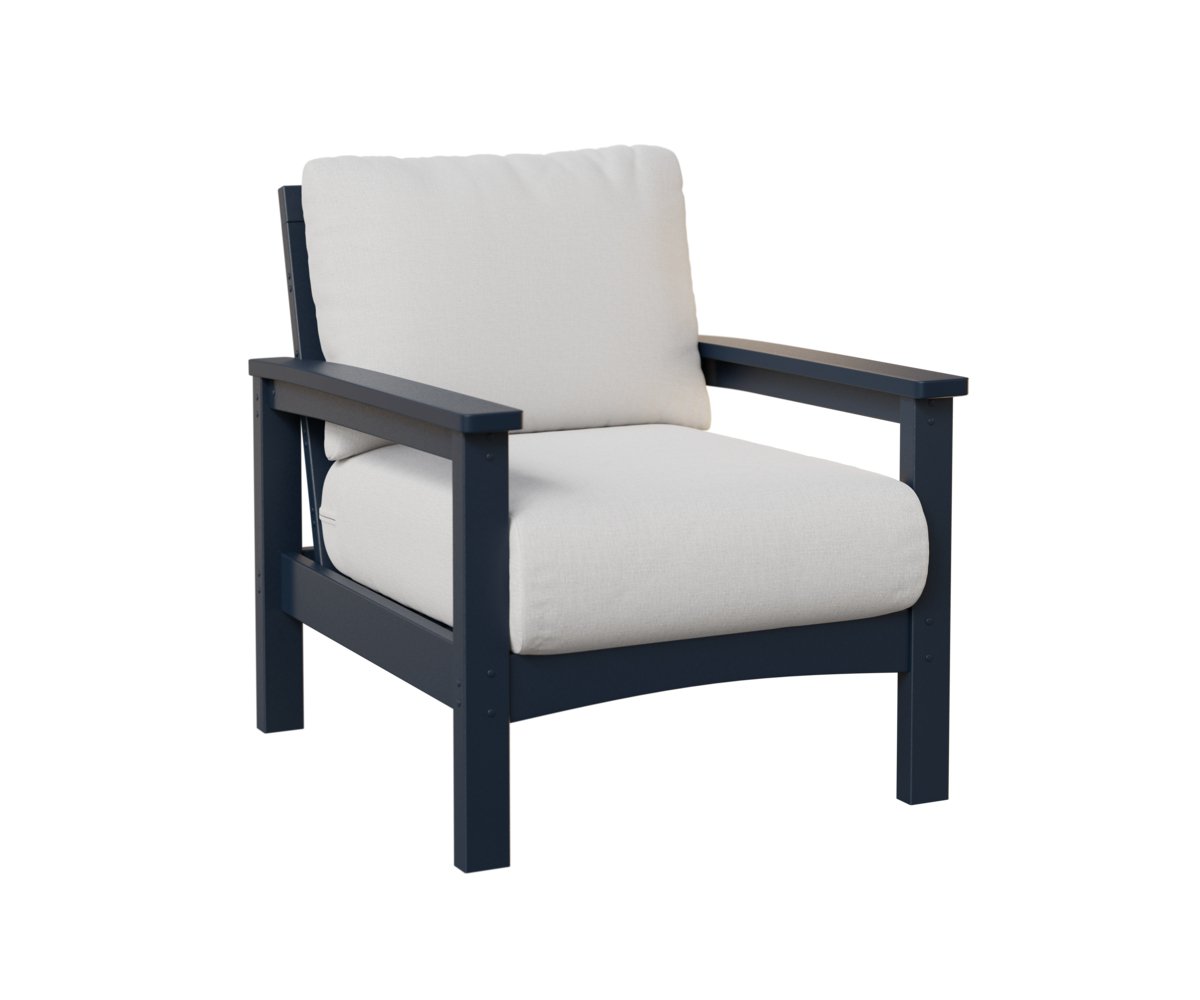 Berlin Gardens Camden Club Chair in Navy Blue