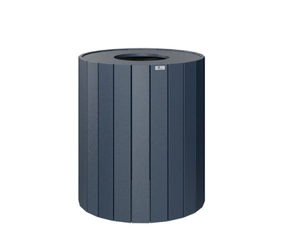 Berlin Gardens Round Trash Can in Navy Blue