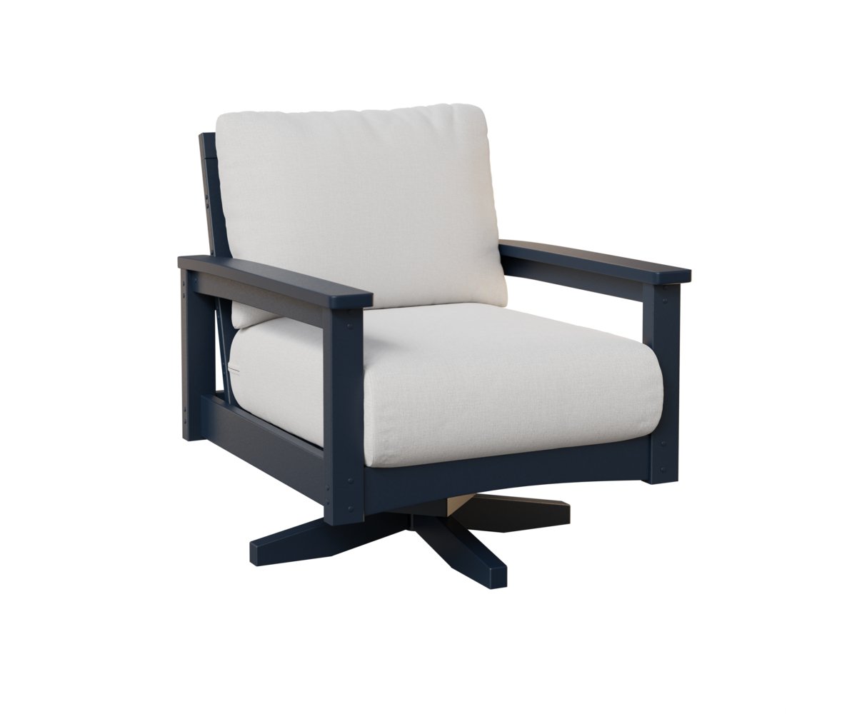 Berlin Gardens Camden Swivel Rocker in Navy Blue