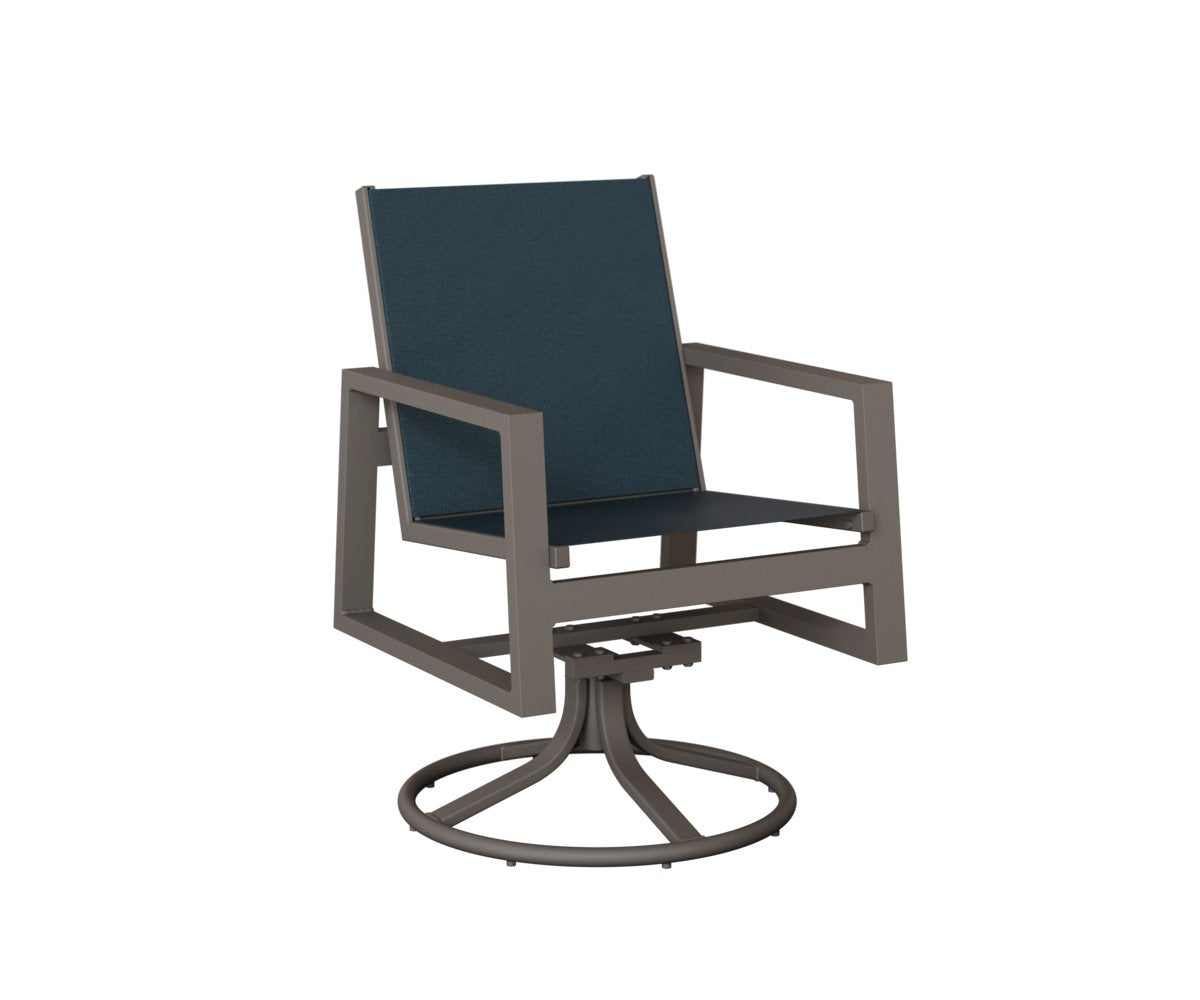Berlin Gardens Vida Padded Sling Swivel Rocker Dining Chair view 1