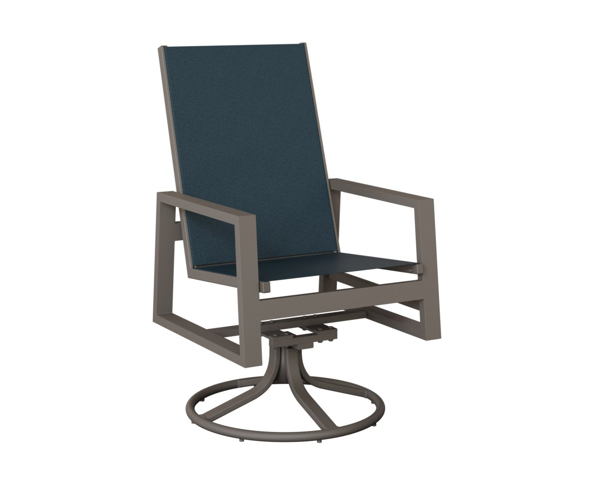 Berlin Gardens Vida Standard Sling High Back Swivel Rocker Dining Chair view 1