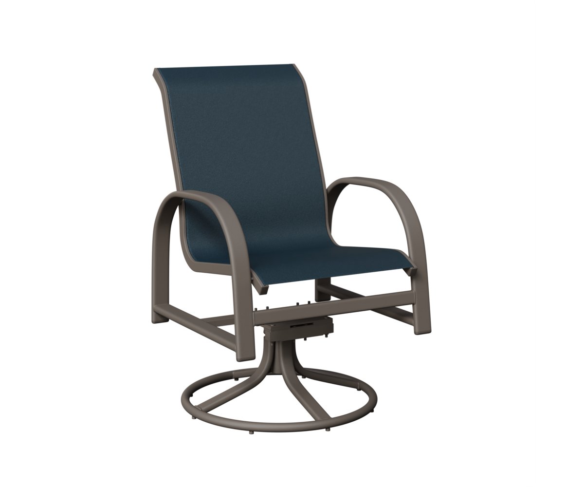 Berlin Gardens Murphy Padded Sling Swivel Rocker Dining Chair view 1