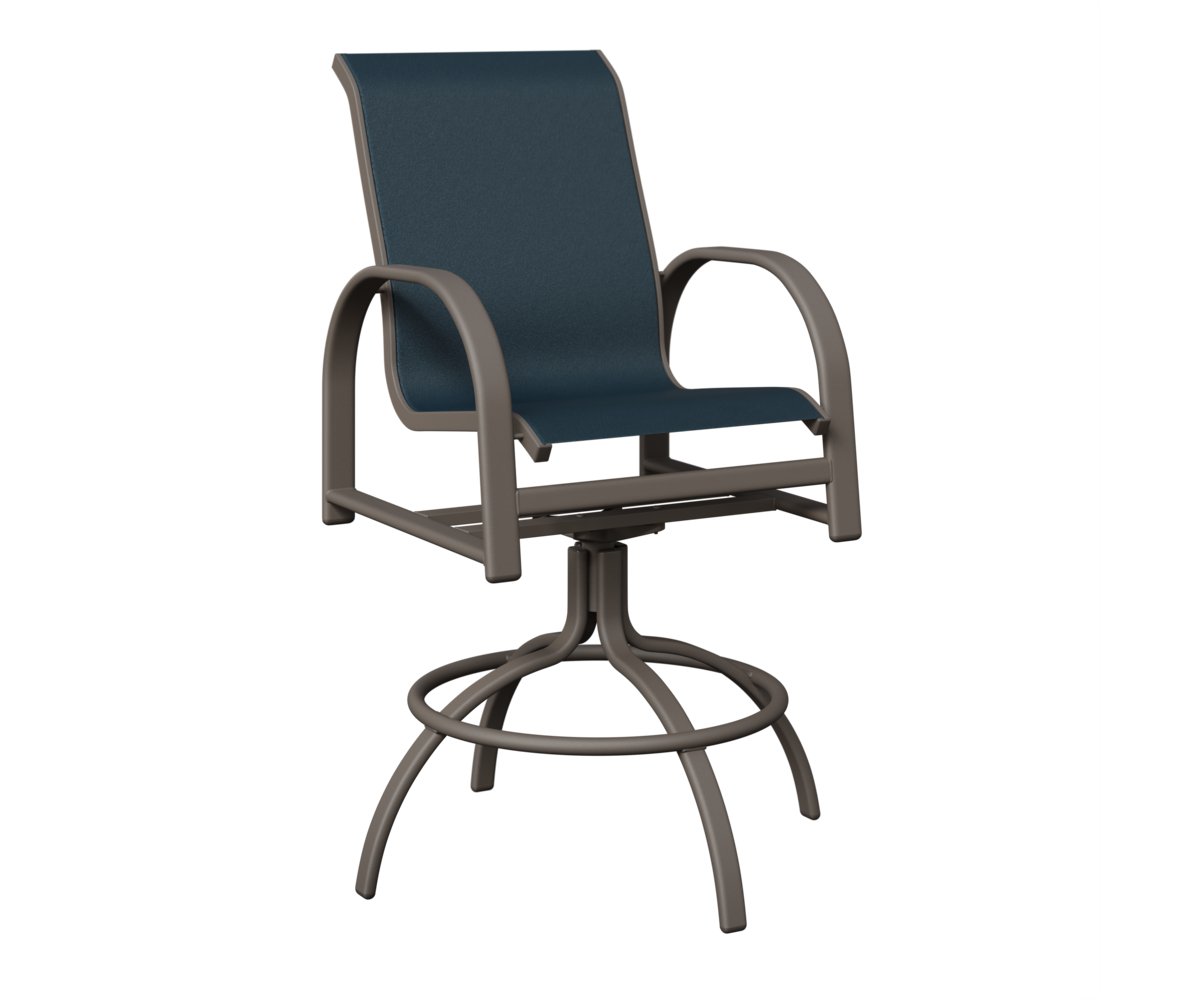 Berlin Gardens Murphy Padded Sling Swivel Bar Chair view 1