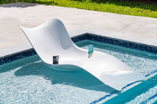 Panama Jack In-Pool chaise lounger with built-in drain hole