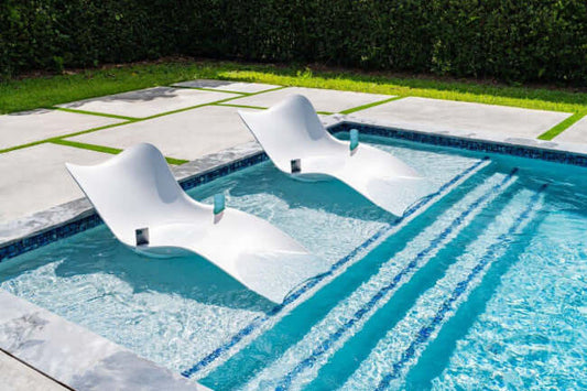 Panama Jack In-Pool chaise lounger with built-in drain hole set of 2