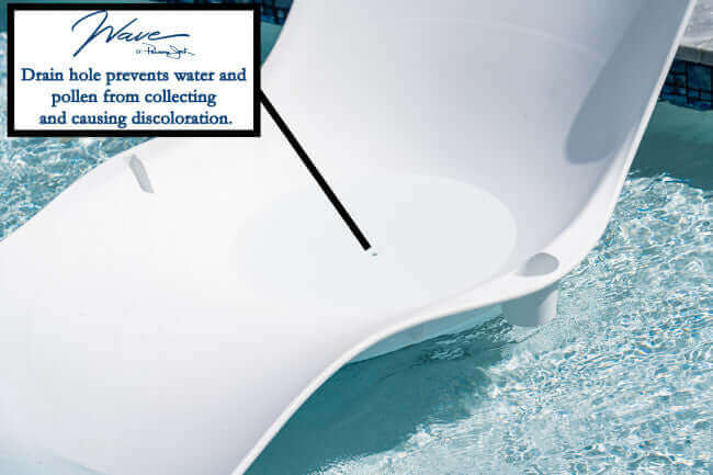 Panama Jack In-Pool chaise lounger with built-in drain hole