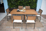 Panama Jack 7-piece Grade-A Teak wood outdoor rectangular table dining set