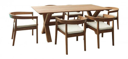 Panama Jack Bali Teak 7-Piece Rectangular Dining Table Set