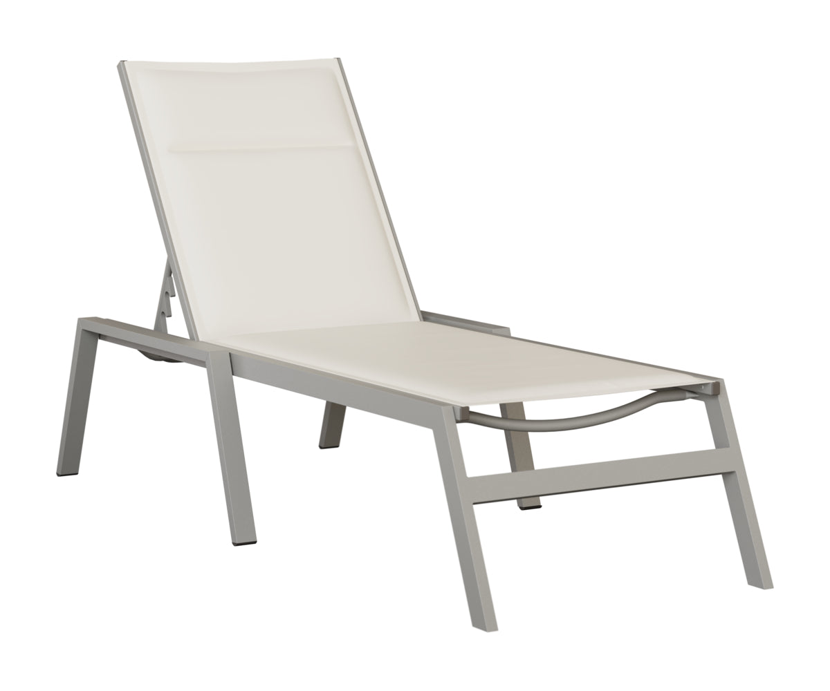 Berlin Gardens Vida Padded Sling Chaise Armless Lounge view 4