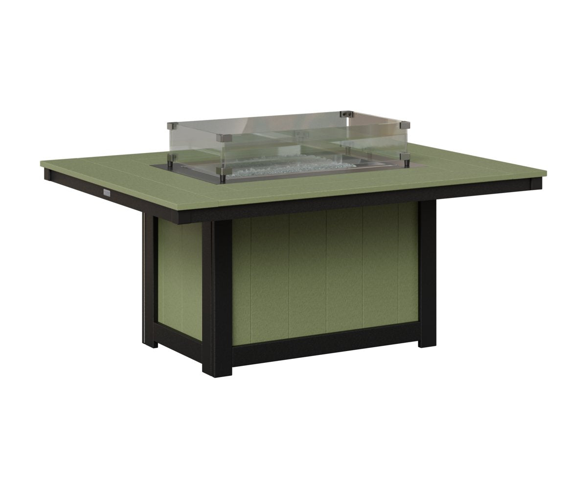 Berlin Gardens Donoma Rectangular Fire Pit Table view 3