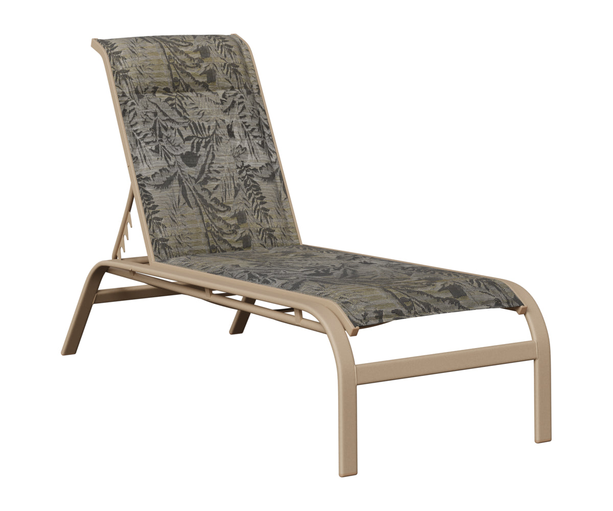 Berlin Gardens Murphy Padded Sling Chaise Armless Lounge view 3