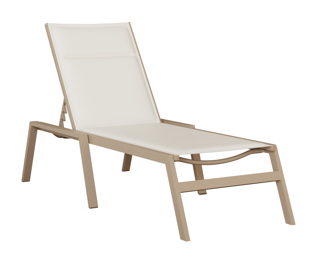 Berlin Gardens Vida Padded Sling Chaise Armless Lounge view 3