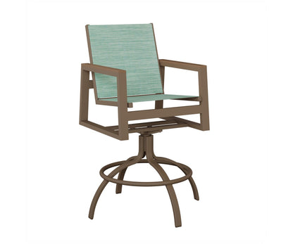 Berlin Gardens Vida Padded Sling Swivel Bar Chair view 2