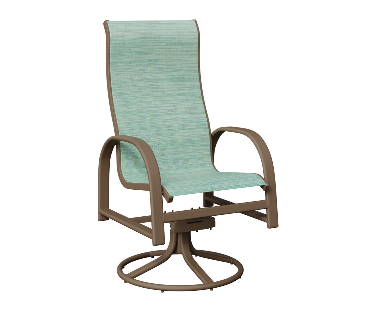 Berlin Gardens Murphy Standard Sling High Back Swivel Rocker Dining Chair view 2