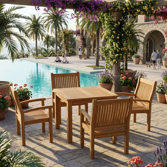 Anderson Teak Bahama Sahara 5-Piece Bistro Set