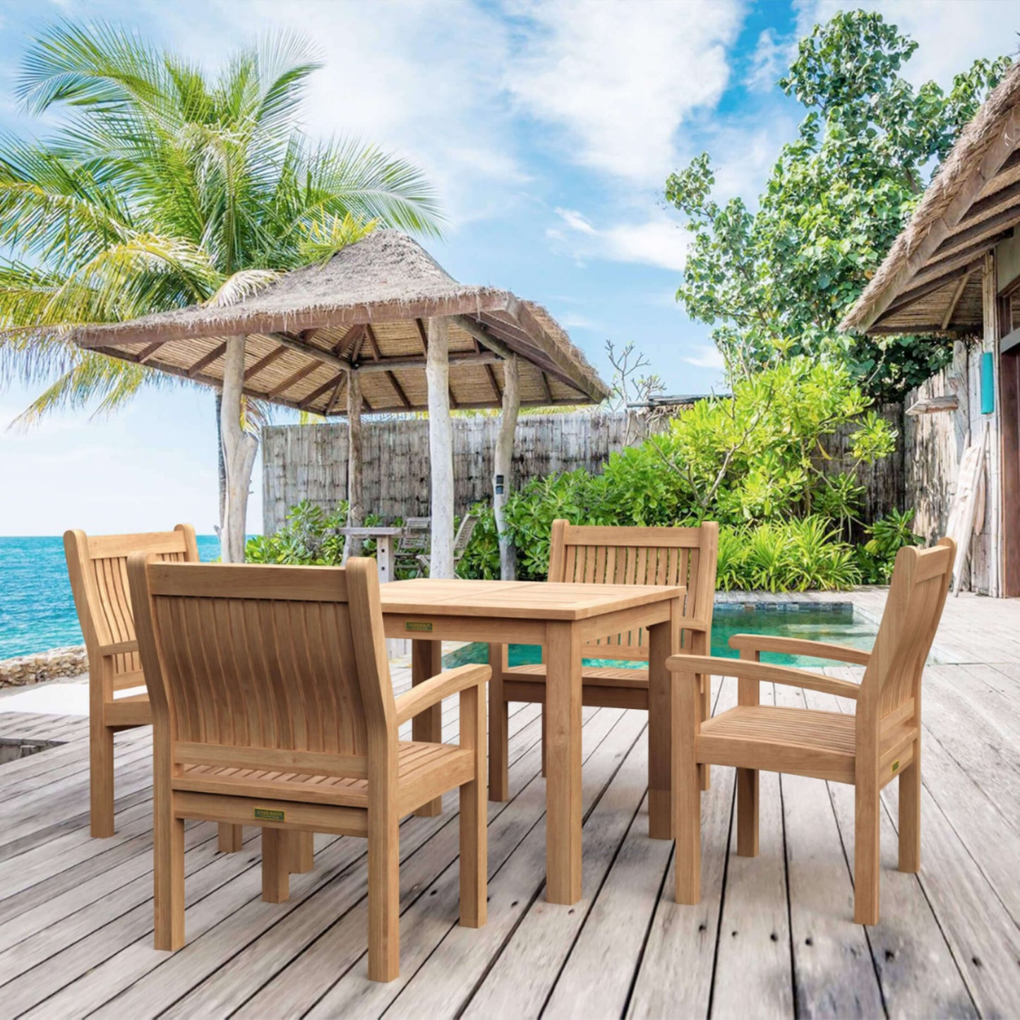 Anderson Teak Bahama Sahara 5-Piece Bistro Set