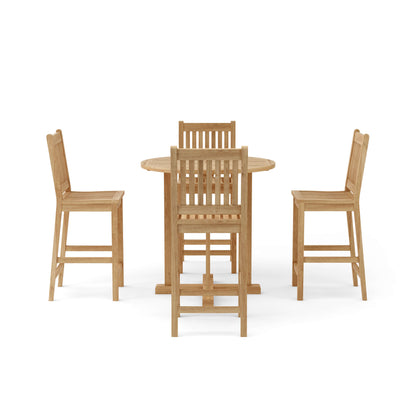 Anderson Teak Bahama Avalon 5-Piece Round Bar Set