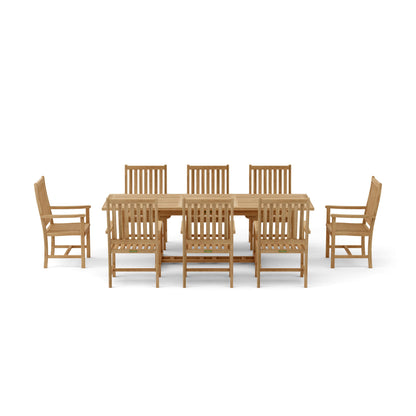 Anderson Teak Bahama Wilshire 9-Piece Extension Dining Set