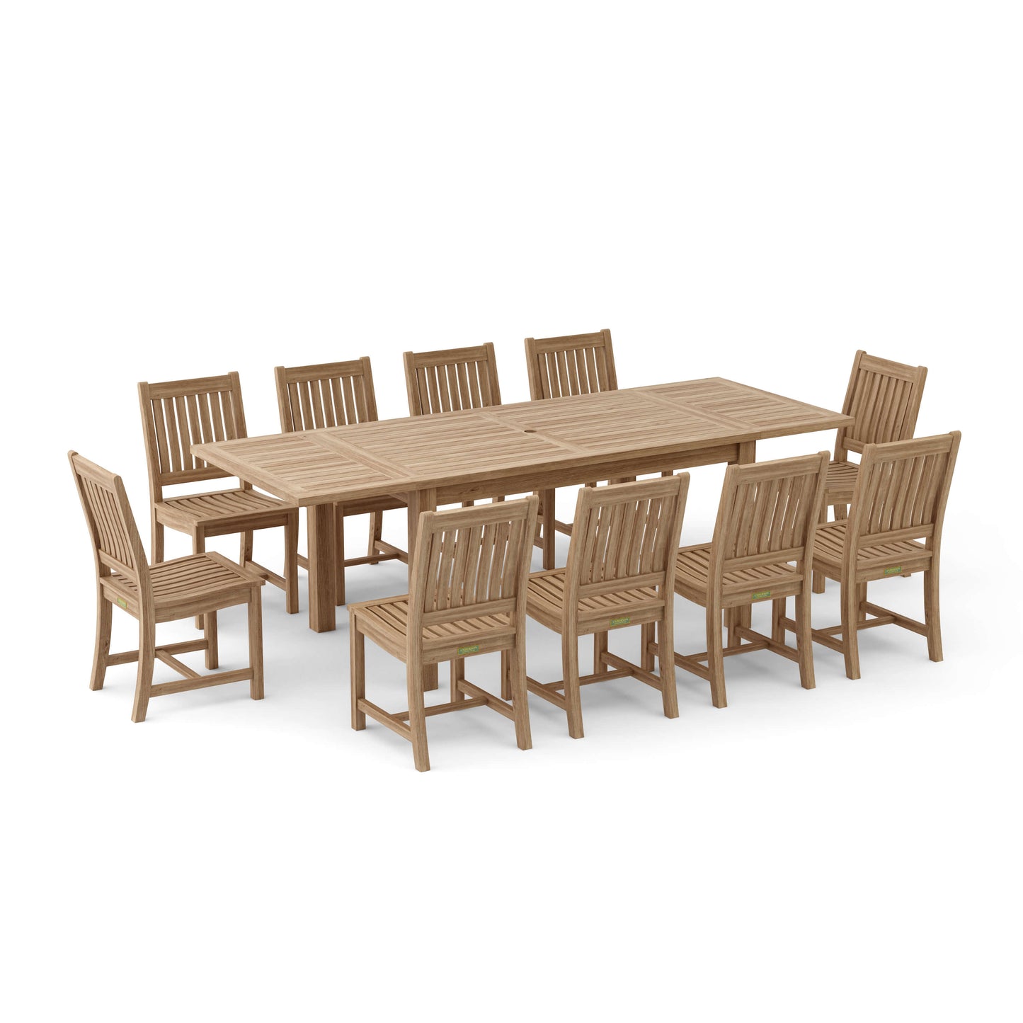 Anderson Teak Bahama Rialto 11-Piece Rectangular Dining Set