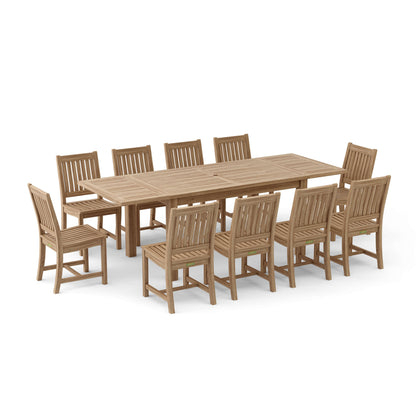 Anderson Teak Bahama Rialto 11-Piece Rectangular Dining Set