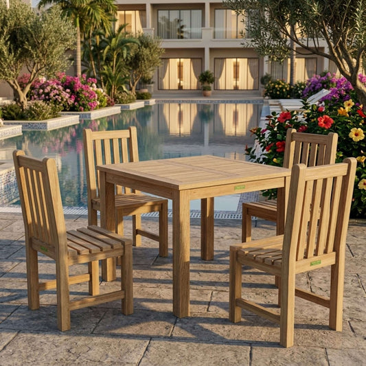 Anderson Teak Bahama Classic 5-Piece Square Dining Set