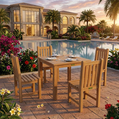 Anderson Teak Bahama Classic 5-Piece Square Dining Set
