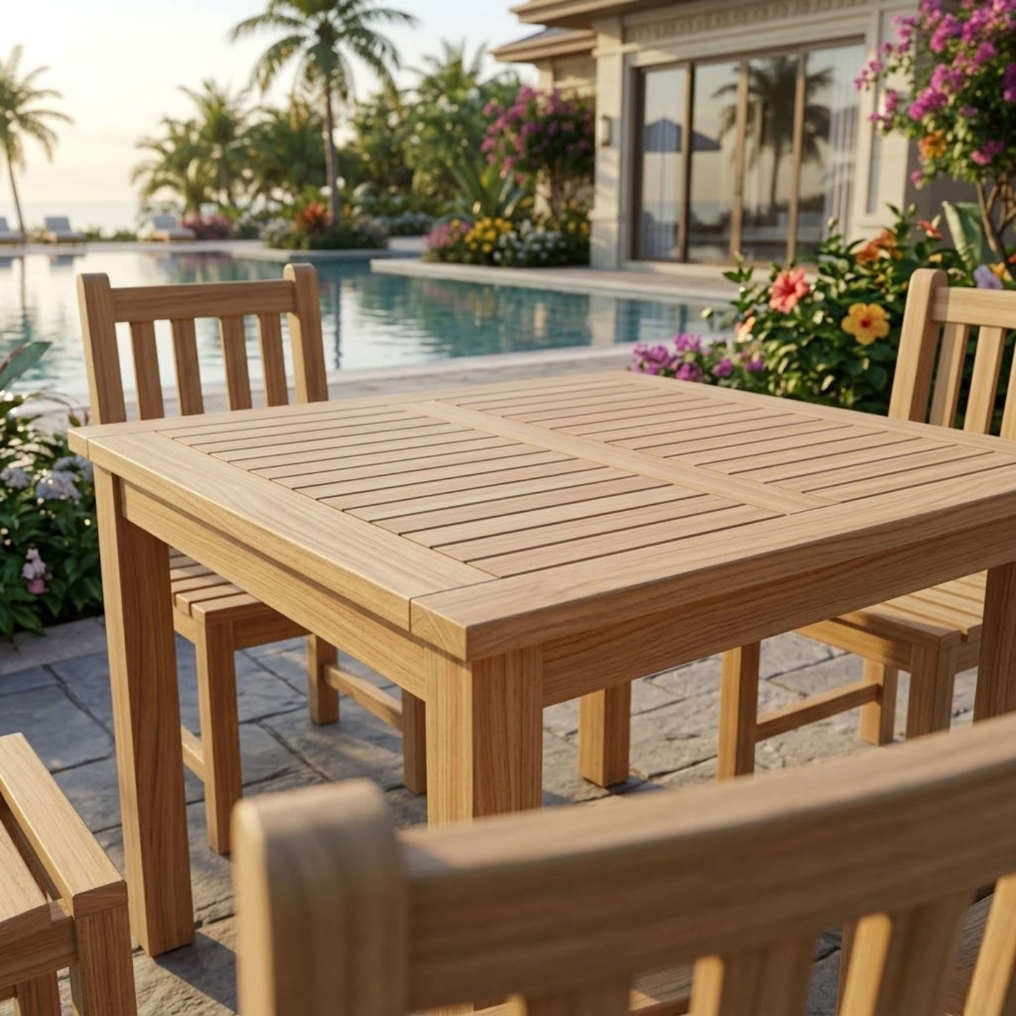 Anderson Teak Bahama Classic 5-Piece Square Dining Set