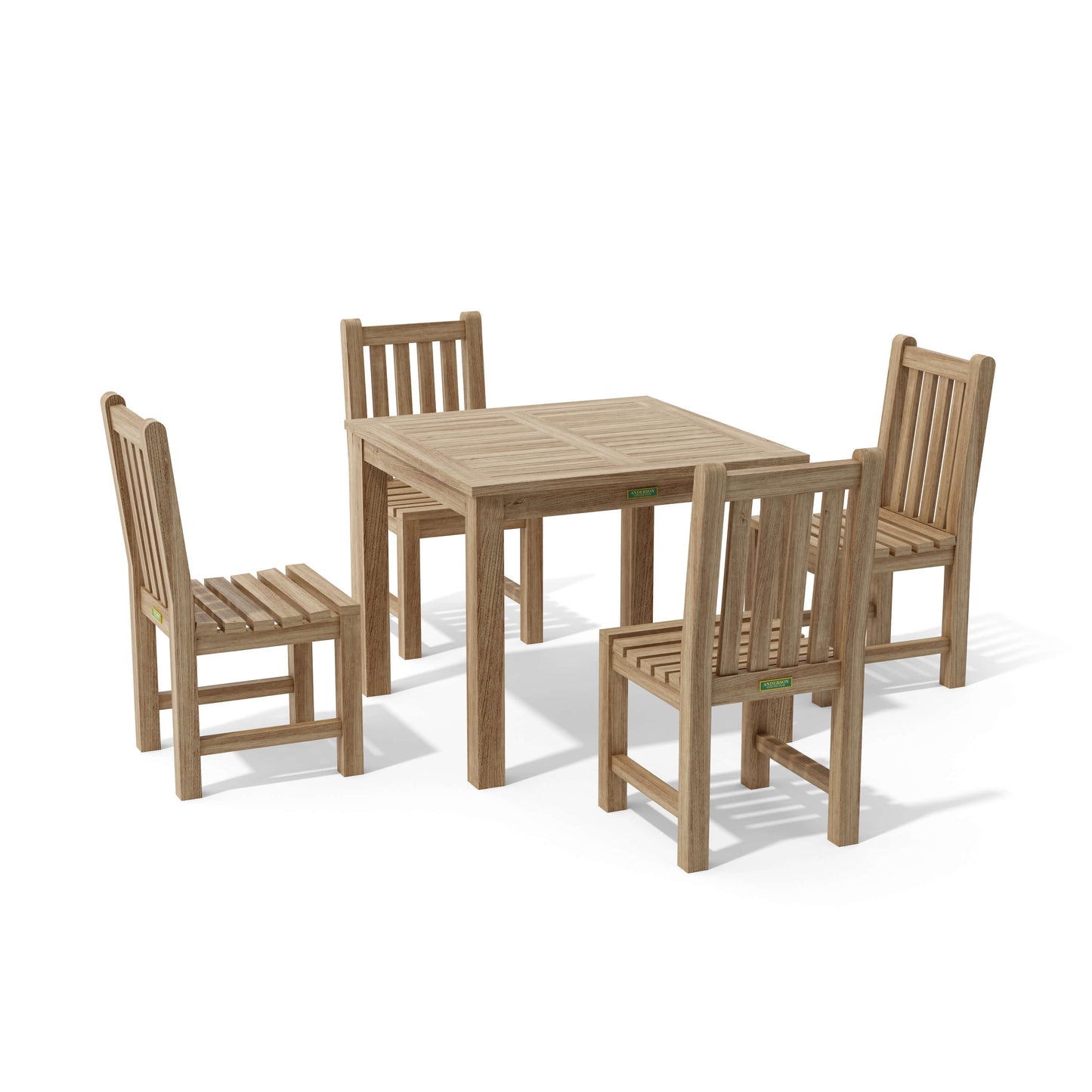 Anderson Teak Bahama Classic 5-Piece Square Dining Set