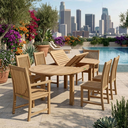 Anderson Teak Bahama Chicago 7-Piece Oval Dining Set