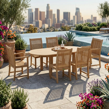 Anderson Teak Bahama Chicago 7-Piece Oval Dining Set