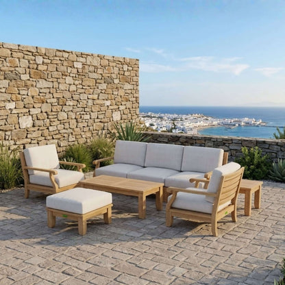 Anderson Teak Riviera Luxe 8-Piece Modular Lounge Set