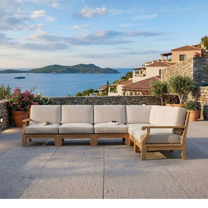 Anderson Teak Riviera Luxe 6-Piece All-Seating Modular Sectional