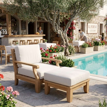 Anderson Teak Riviera Luxe Armchair & Ottoman Set