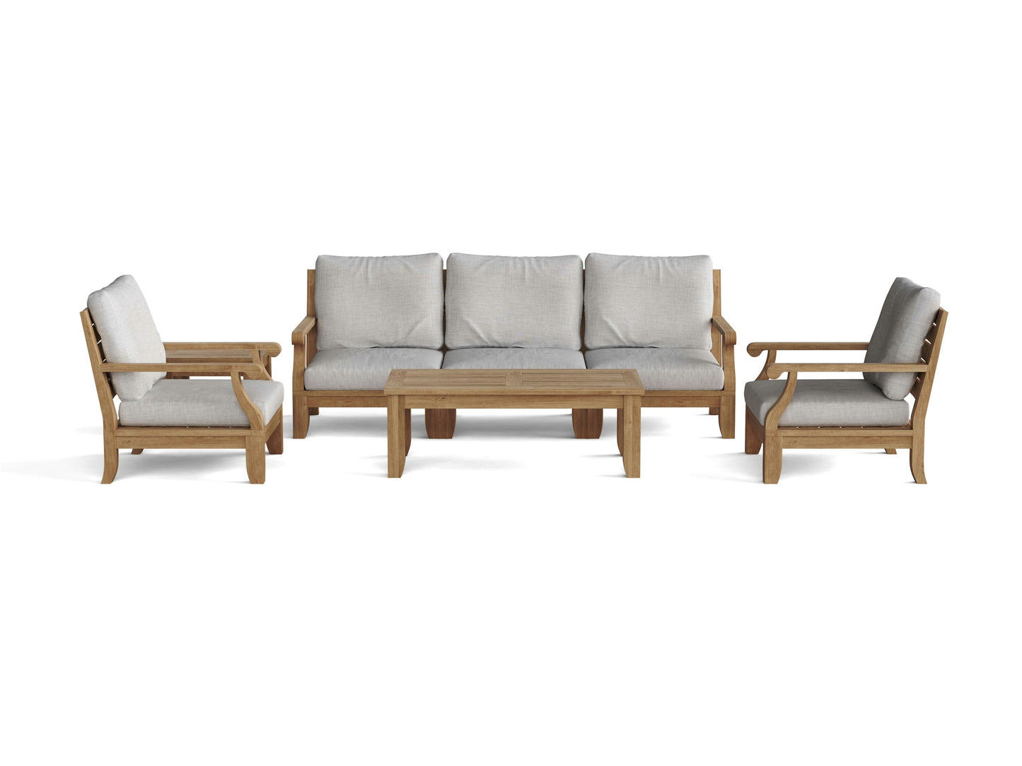 Anderson Teak Riviera Luxe 7-Piece Modular Set with Rectangular Coffee Table