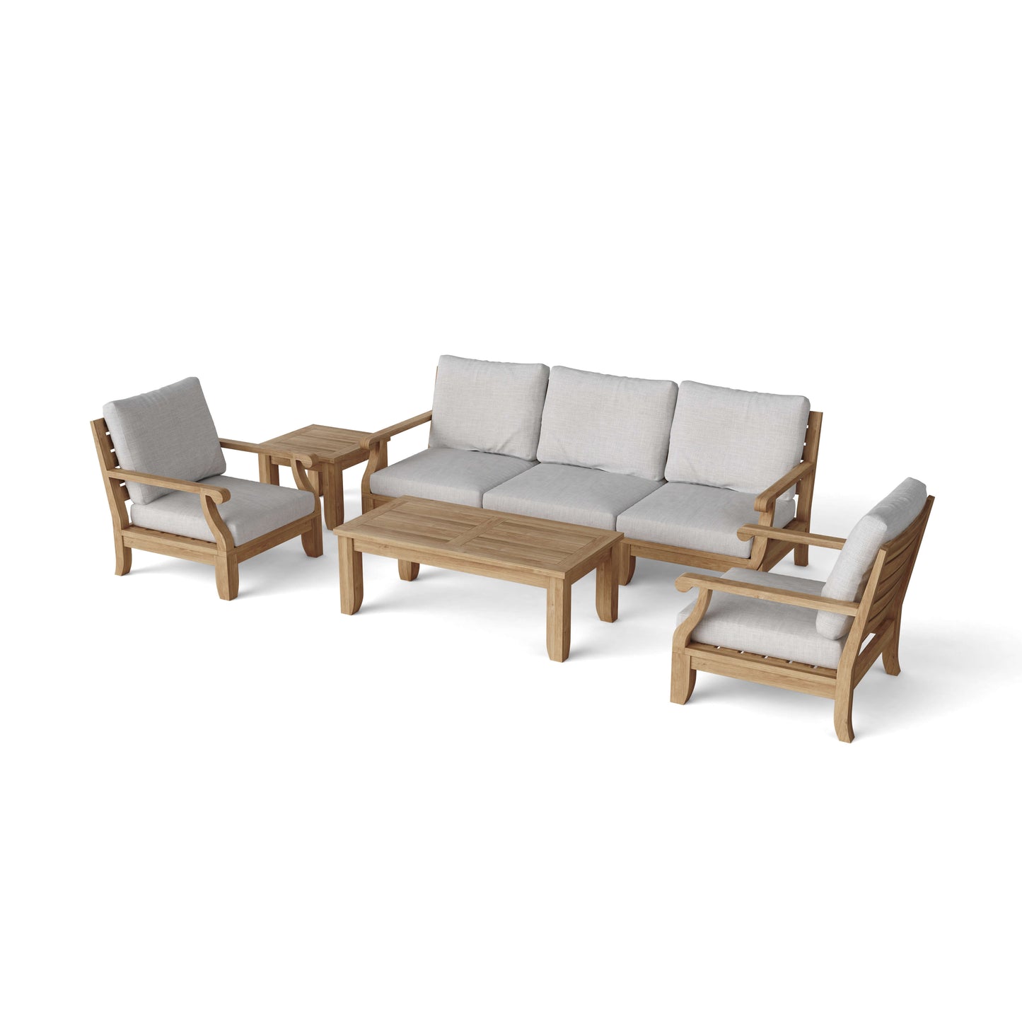 Anderson Teak Riviera Luxe 7-Piece Modular Set with Rectangular Coffee Table (view 2)
