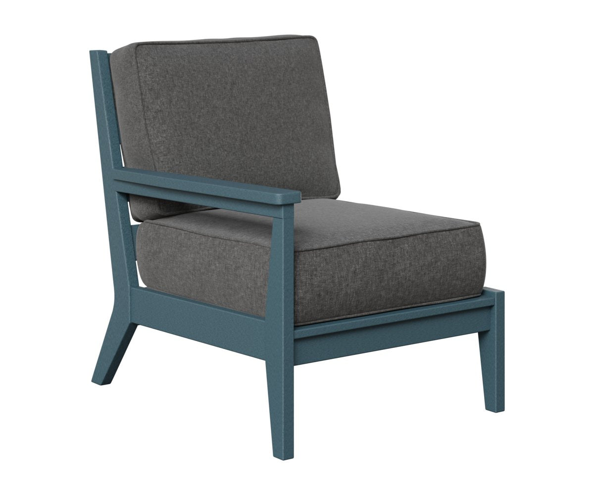 Berlin Gardens Mayhew Right Arm Sectional Club Chair in Slate
