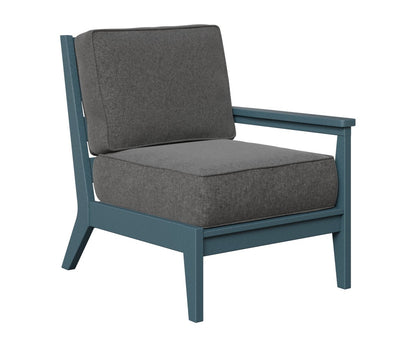 Berlin Gardens Mayhew Left Arm Sectional Club Chair in Slate